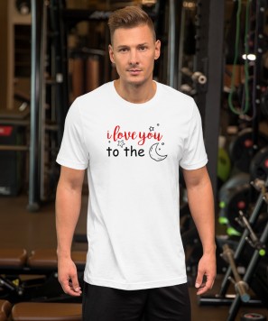 Set tricouri personalizate cuplu "I love you to the moon and back"
