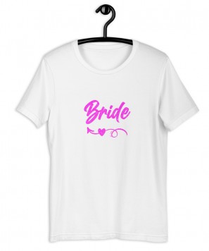 Tricou personalizat Bride roz glitter