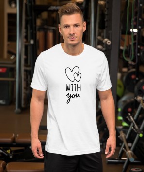 Set 2 tricouri personalizate cuplu "With you"
