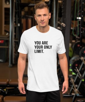 Tricou personalizat "You are your only limit" Alb