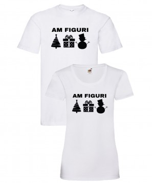 Set tricouri personalizate cuplu "Am figuri"